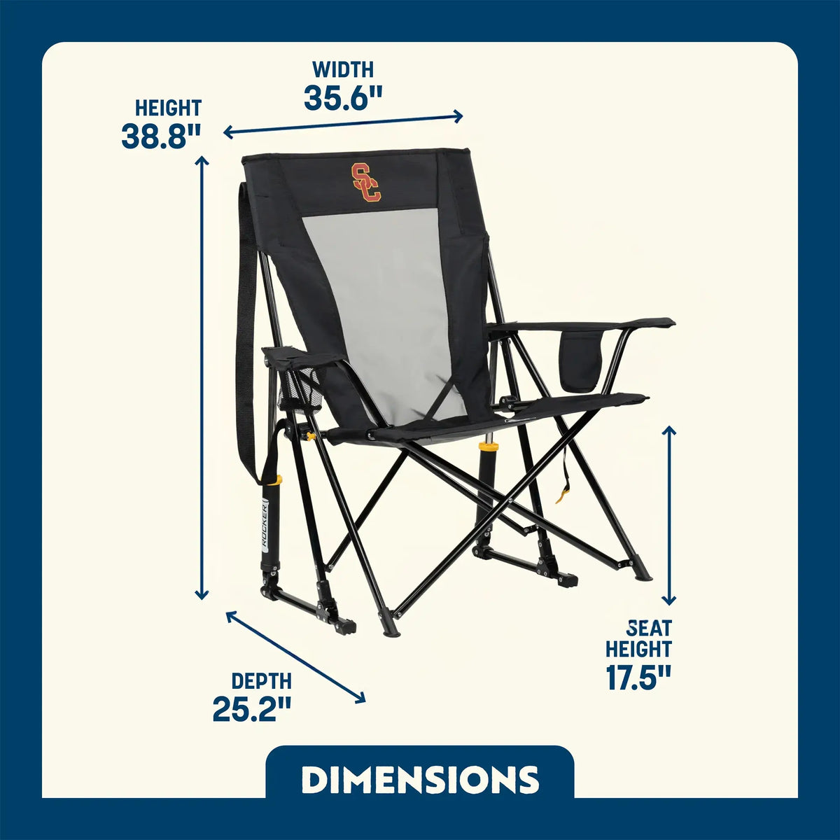GCI Outdoor product view: Comfort Pro Rocker™ - USC Trojans M8 — Comfort Pro Rocker™ - USC Trojans